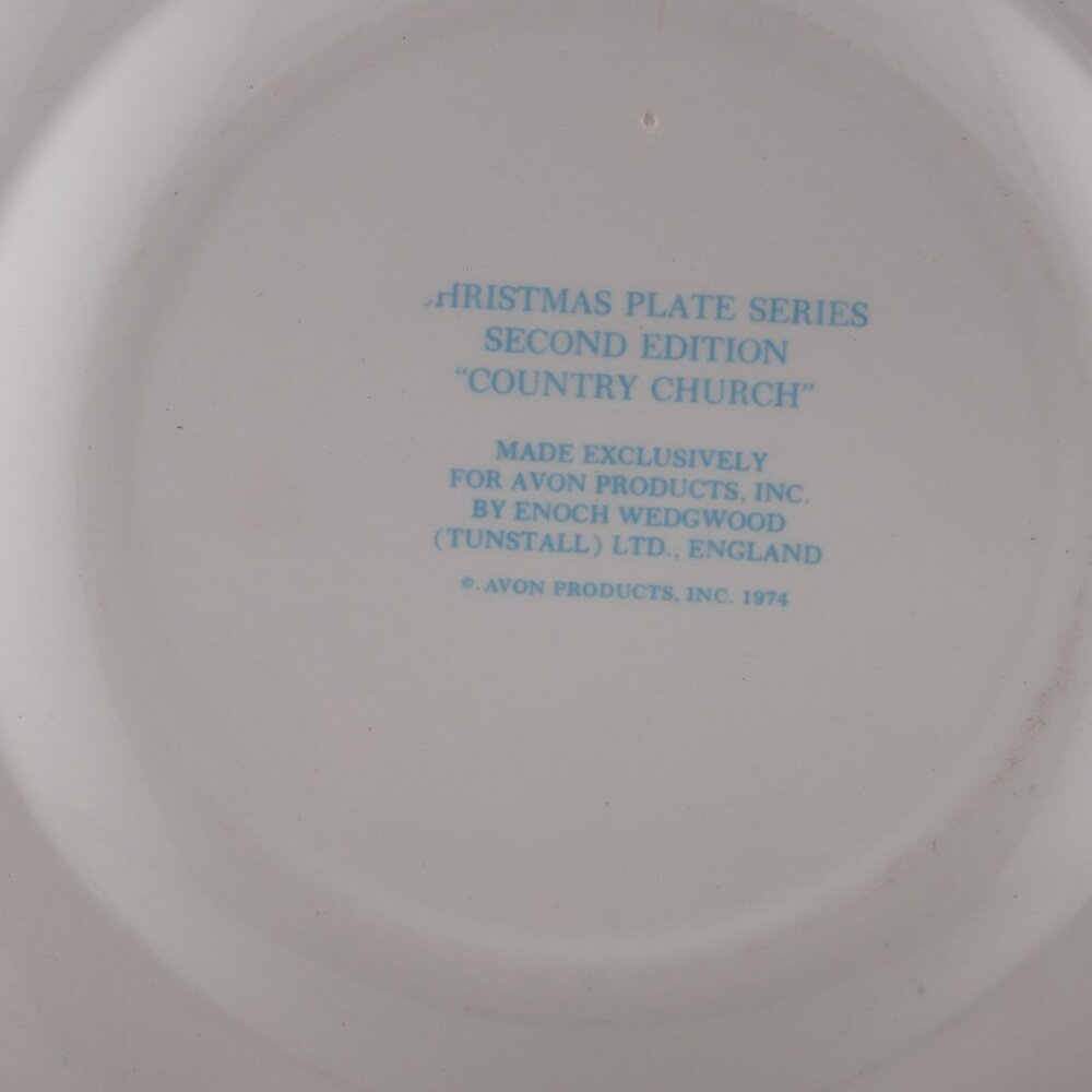 Avon Enoch Wedgwood Christmas Plate Series 1974-1975 Second & Fourth Edition Col - Picture 2 of 5